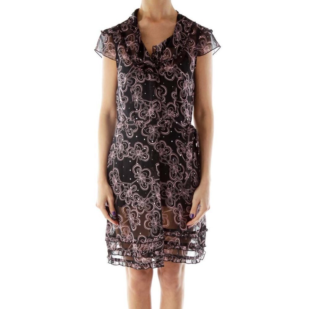 Johnny Martin Black Sheer Dress with Sparkles